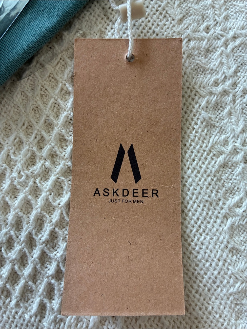 Askdeer Long Sleeve Quarter-Zip Polo Shirt Sage Green Men’s Sz L New w/ Tag! - Picture 10 of 10